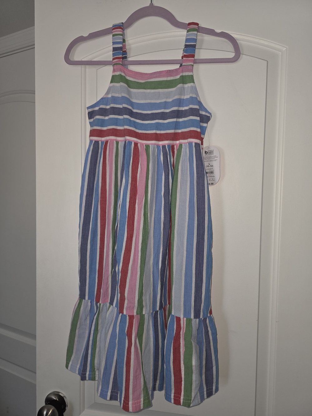 wonder nation Multicolor Striped Tank Sundress - Blue, Green, Pink, Red, White